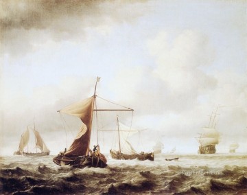 Breeze marine Willem van de Velde el Joven barco paisaje marino Pinturas al óleo